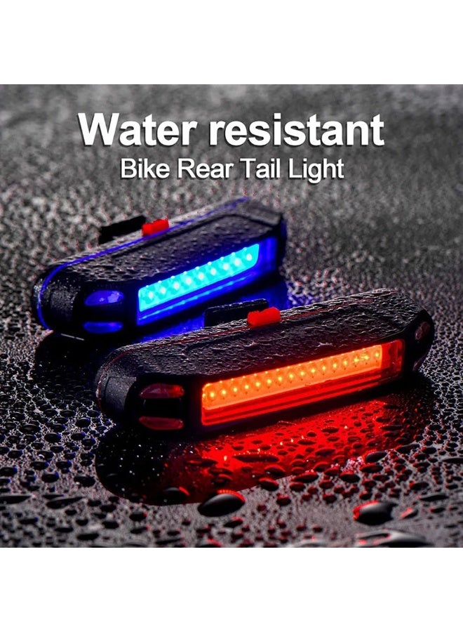 Abo ElGoukh & Maxlerz® USB RechargeableComet Rear Bicycle Light – Dual Red & Blue Illumination, Built-In Li-Polymer Battery, Multiple Lighting Modes, Water-Resistant Design, Includes USB Charging Cable - Image 4